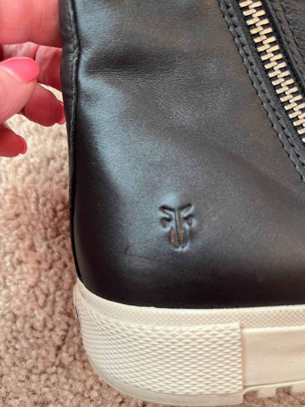 Frye Gia Lug Zip Leather Booties - Picture 6 of 9